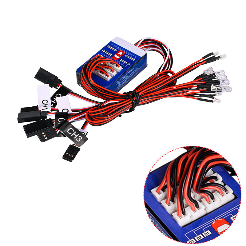 Rc Hobby Kit - RC 12 LED-Beleuchtungssystem-Kit Intelligente Simulationslichter 1/10