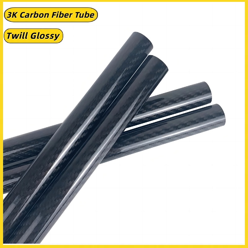 Rc Hobby Youtube - 1 Stück glänzendes Twill-Carbonfaserrohr, 3 K,